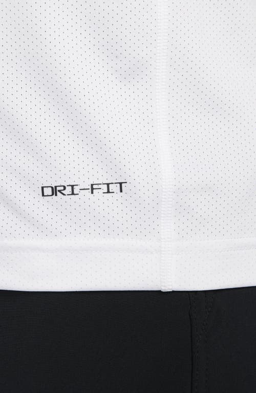 Nike Dri-fit Short-sleeve T-shirt In White/black