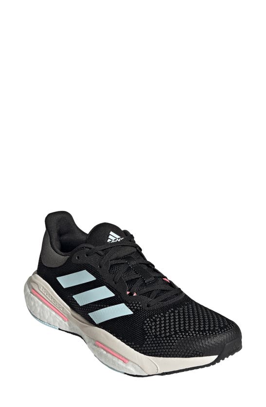 Adidas Originals Solar Glide 5 Running Shoe In Core Black/ Blue/ Pink