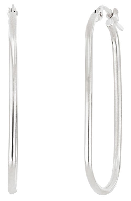 Bony Levy 14K Oval Hoop Earrings in 14K White Gold at Nordstrom