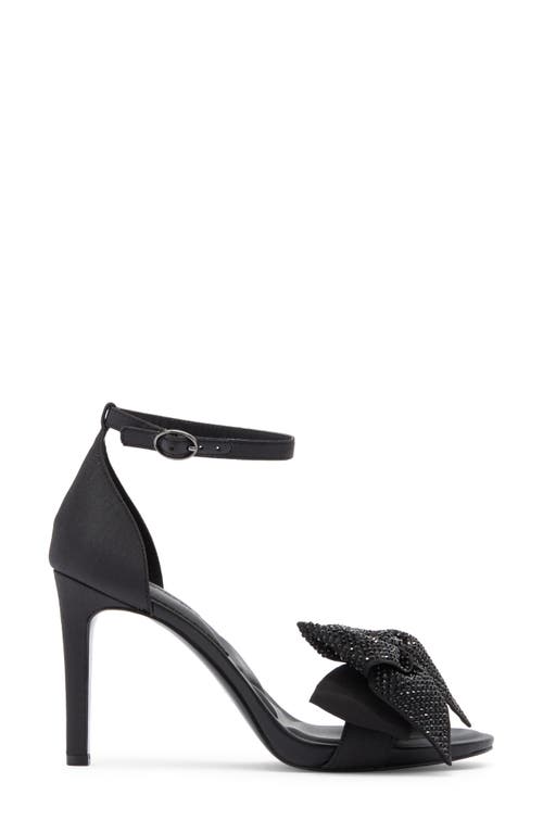 Karl Lagerfeld Paris Kenz Rhinestone Bow Sandal In Black