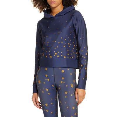 Cor Designed By Ultracor Galaxy Crop Pullover Hoodie, Blue