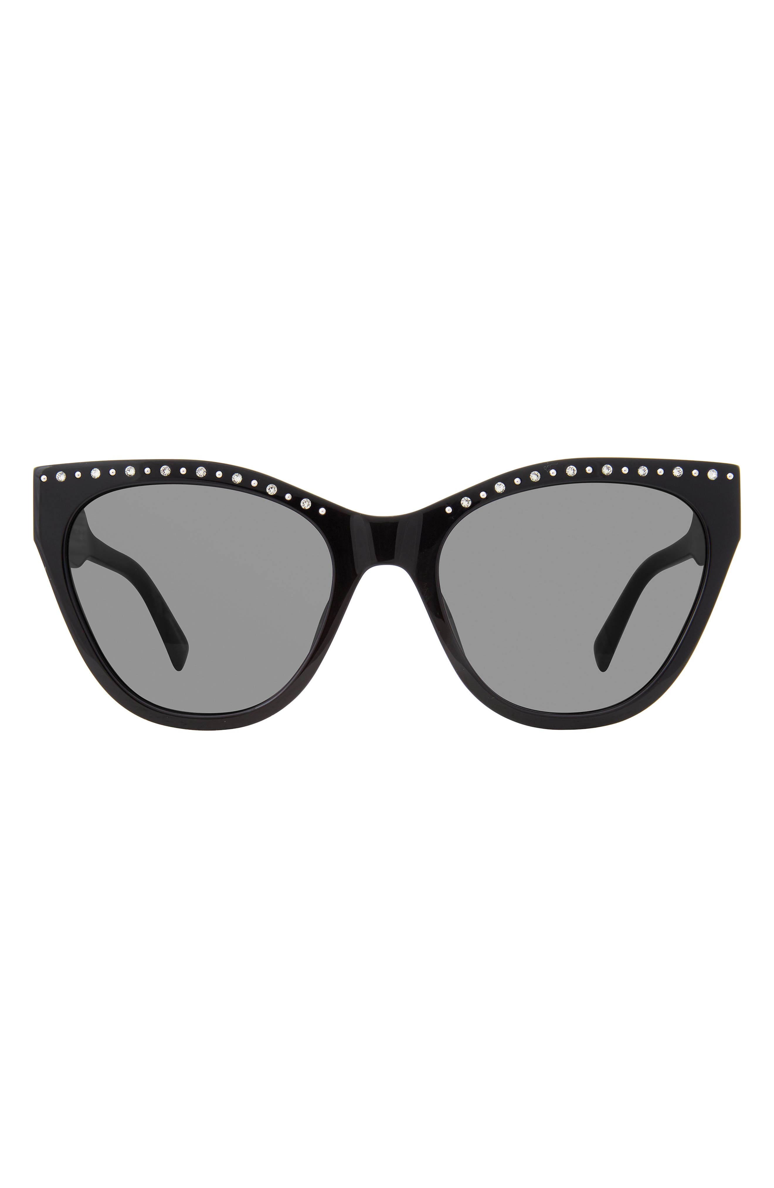 Rebecca Minkoff Martina 55mm Studded Eye Sunglasses in Black/Grey Blue at Nordstrom