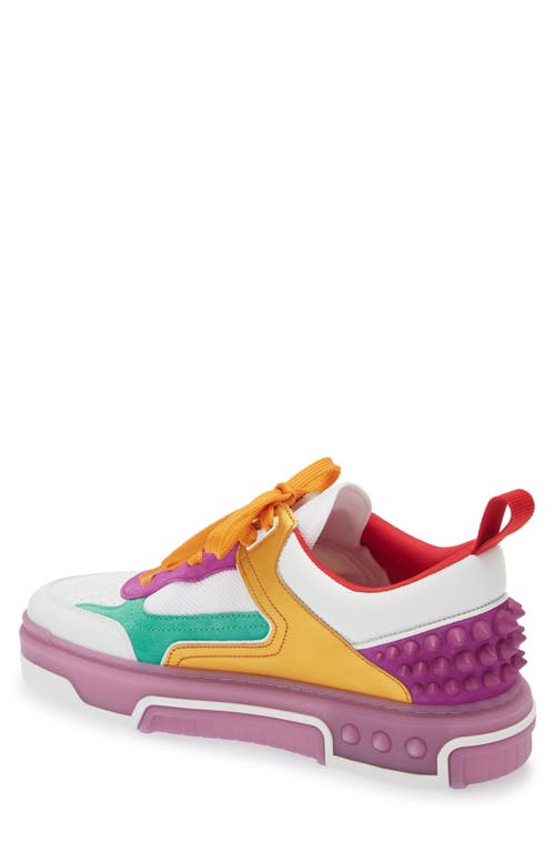 Shop Christian Louboutin Astroloubi Mixed Media Low Top Sneaker In 5633-kismet/supernova