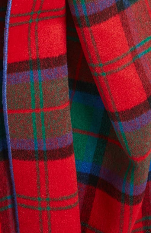 Clifton Wilson Plaid Wool Scarf In Red