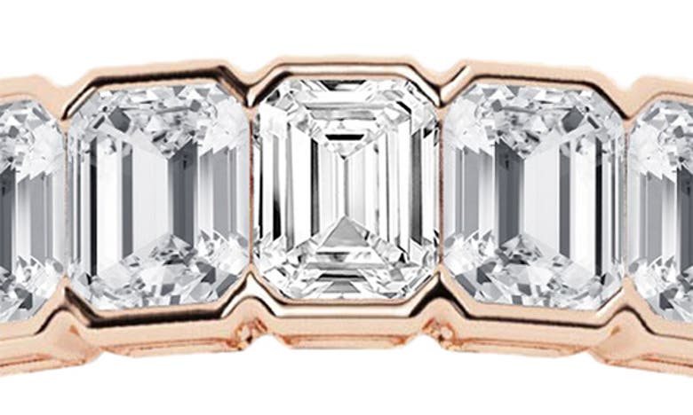 Badgley Mischka Emerald Cut Lab Created Diamond Infinity Ring In Pink