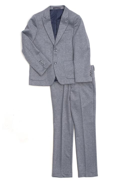 Slim Fit Stretch Textured Suit (Big Boy)
