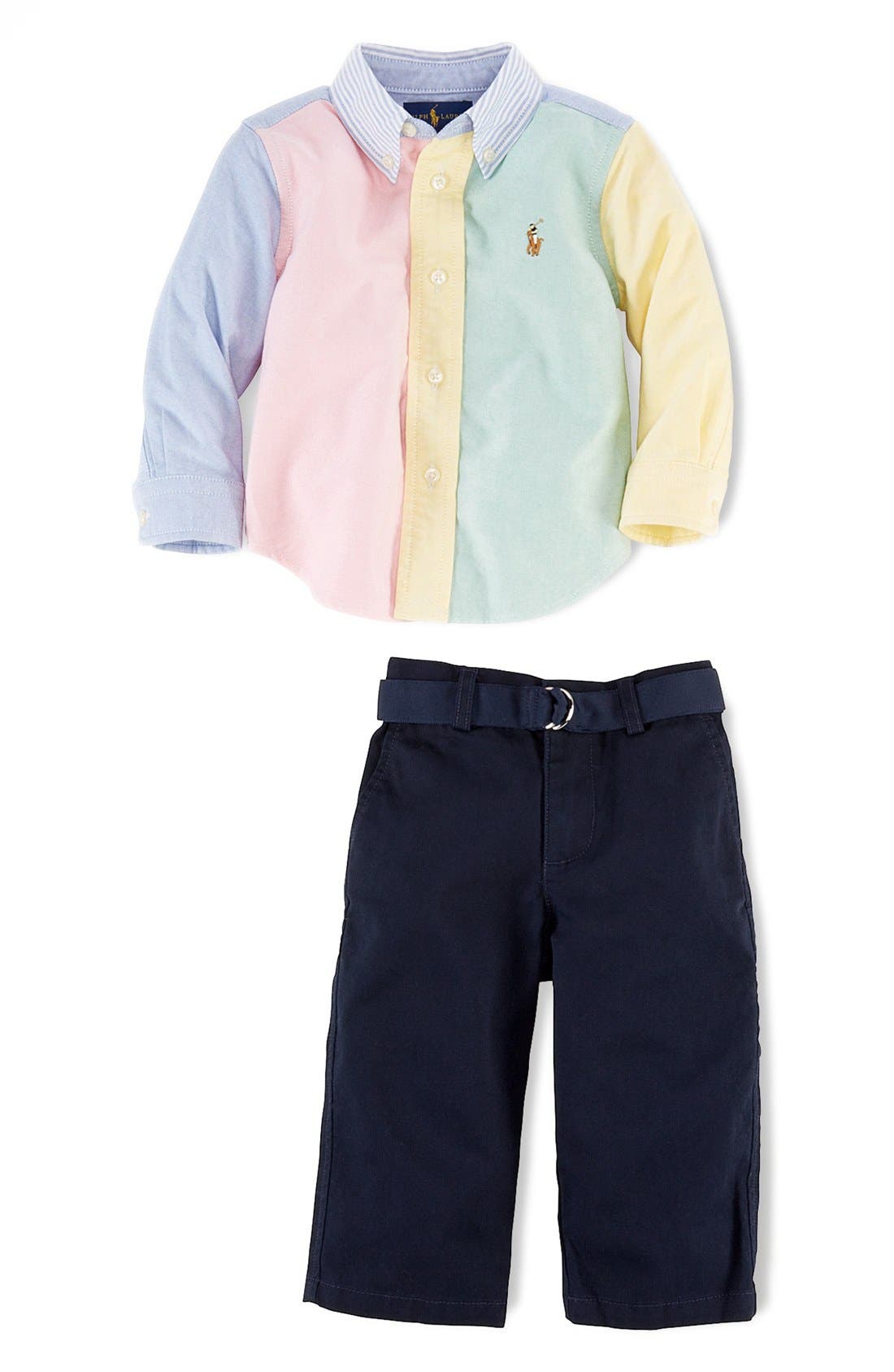 ralph lauren pastel colour block shirt