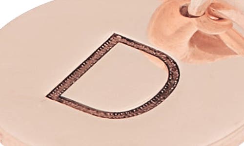 Meshmerise Love Knot Initial Bracelet In Rose-d