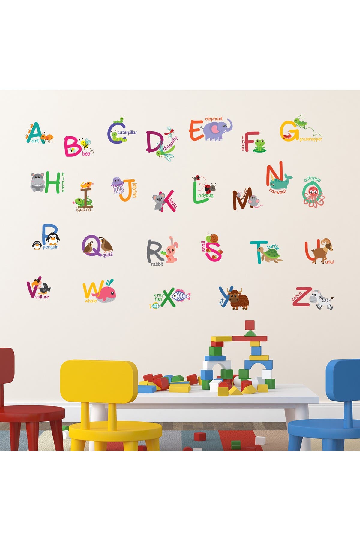 Walplus Learning Letters With Animals Kids Art In Open Miscellaneous