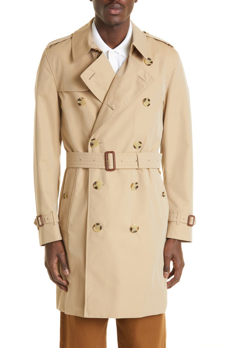 Arriba 37+ imagen burberry double breasted trench coat mens