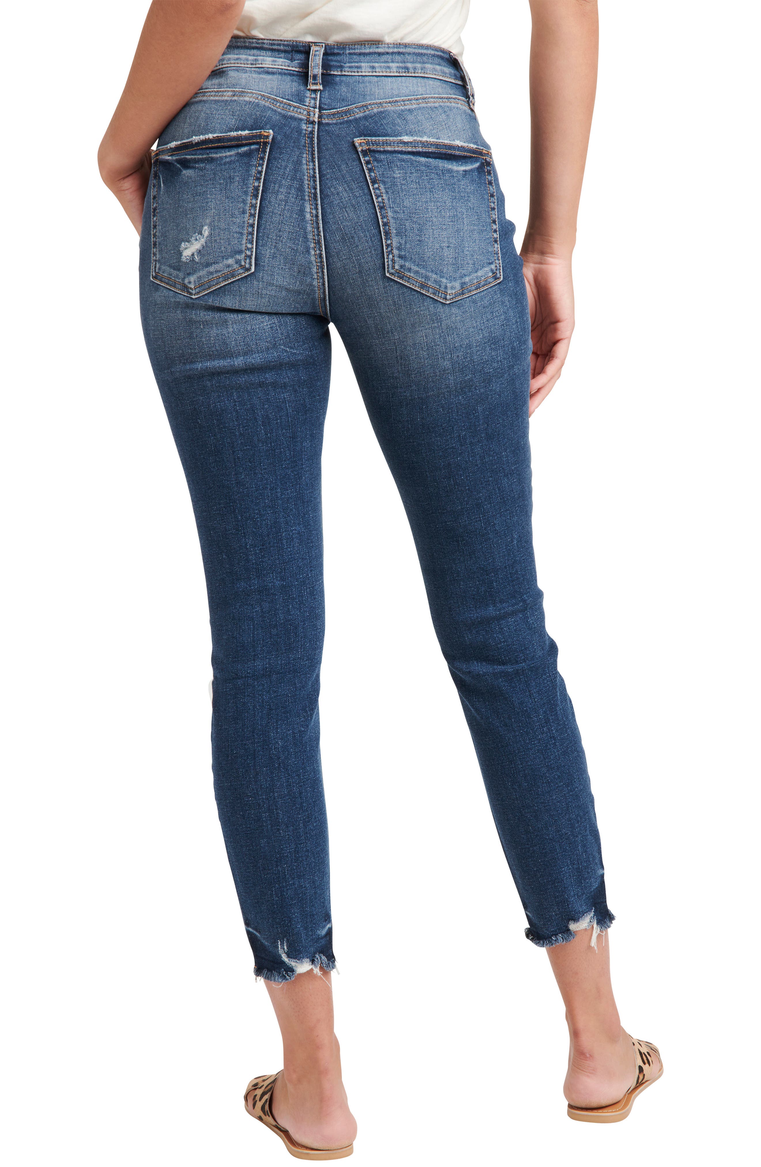 Silver Jeans Co. Avery Ripped High Waist Crop Skinny Jeans Nordstrom