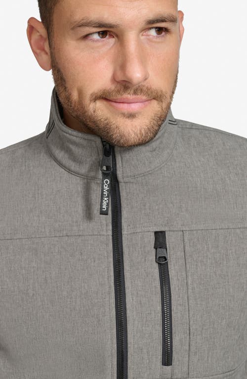Calvin Klein Men's Regular Fit Stand Collar Jacket In Lt Grey He