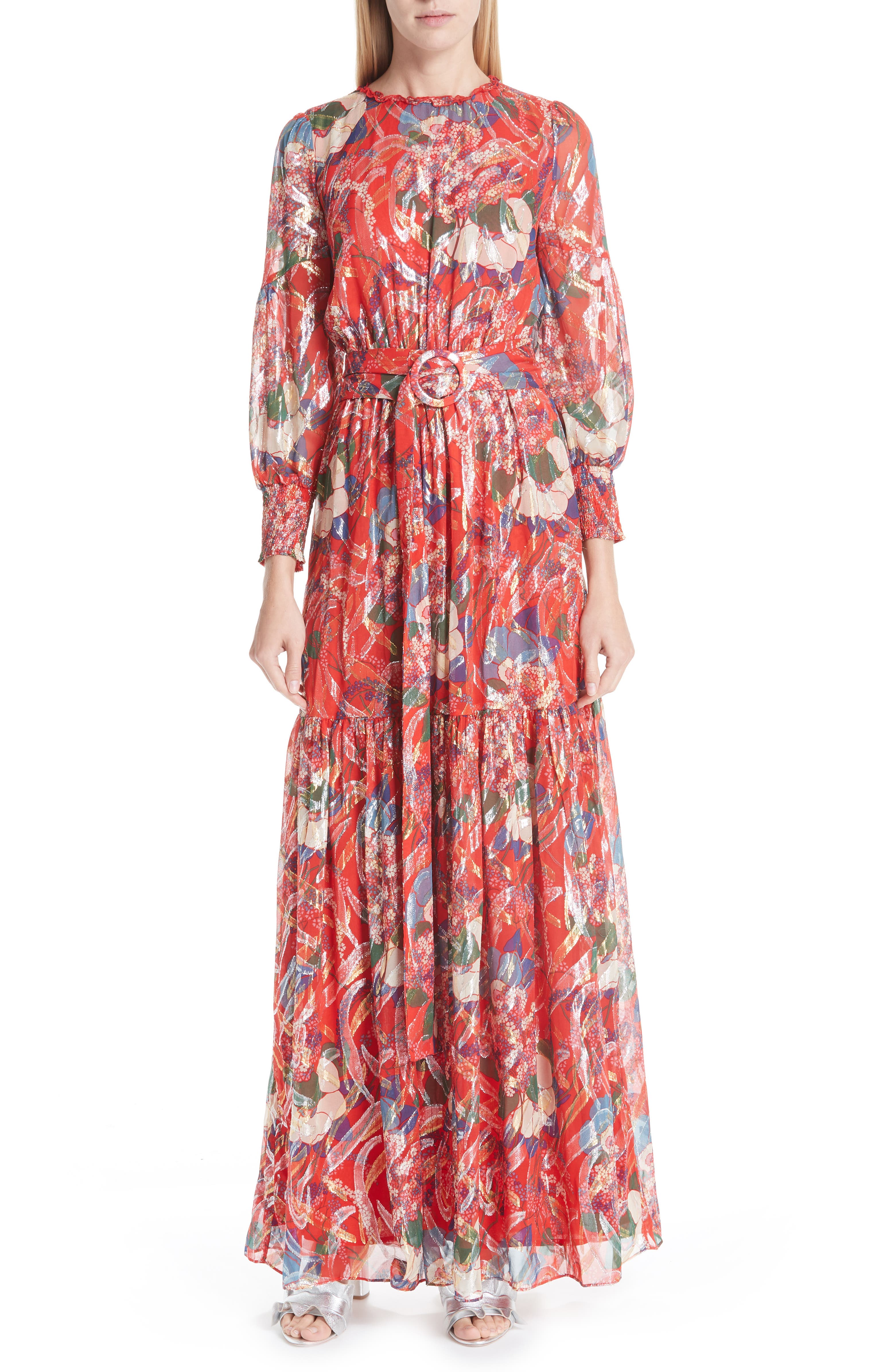 ba&sh Jasper Belted Floral Maxi Dress | Nordstrom