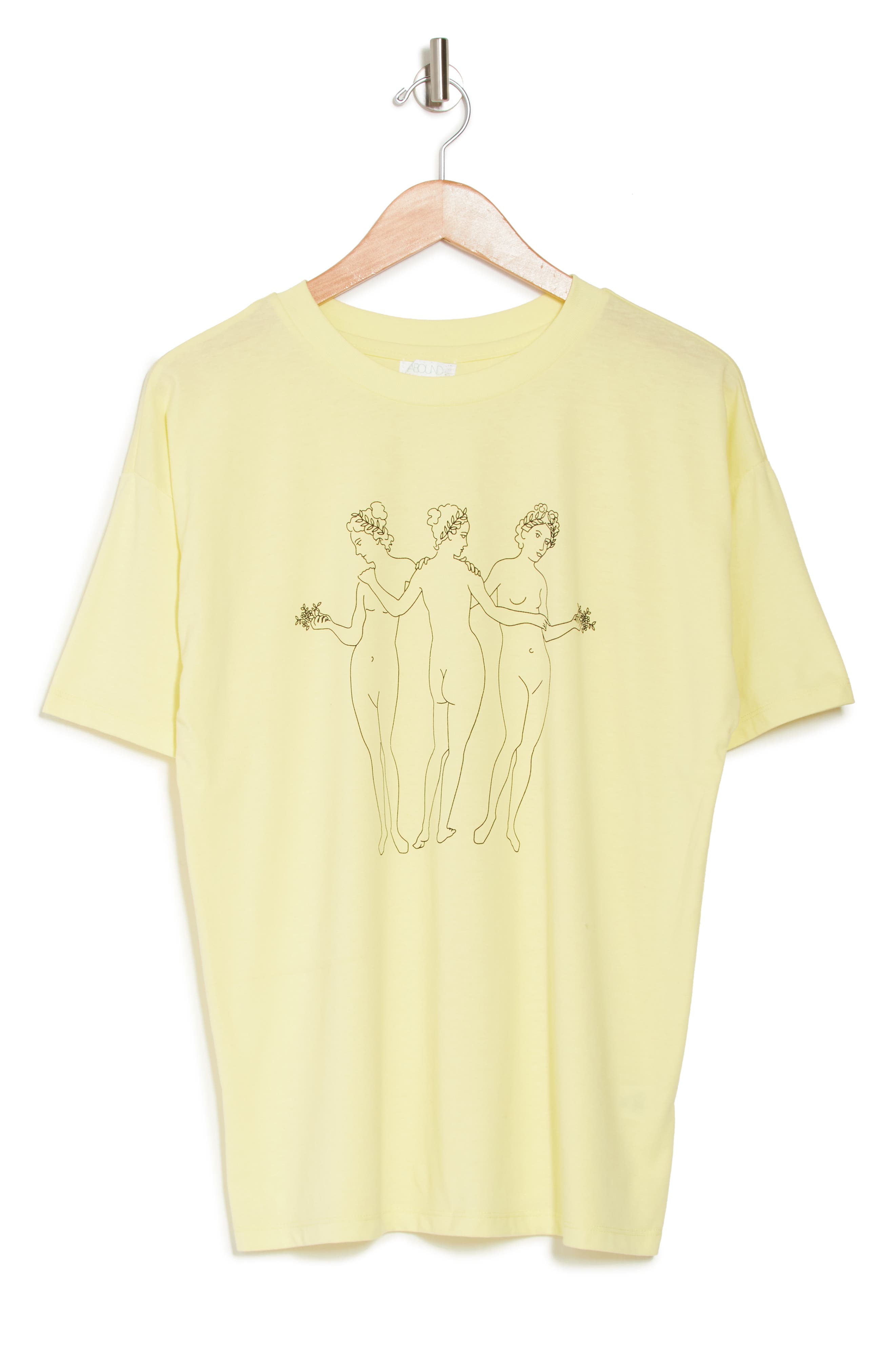 Abound Graphic Crew Neck Oversized T-shirt In Light/pastel Green