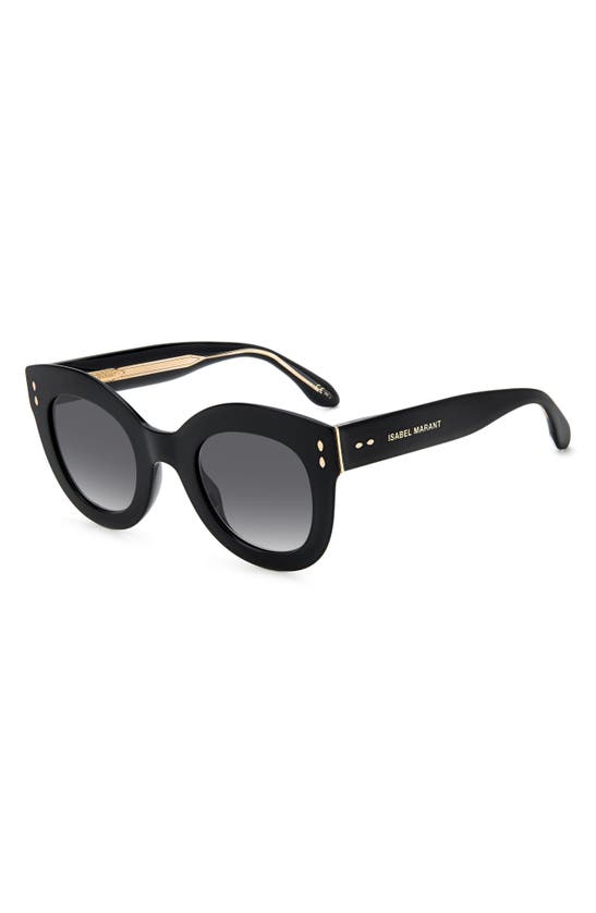 Shop Isabel Marant 49mm Gradient Round Sunglasses In Black