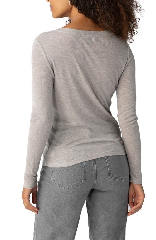 Shop Sanctuary Long Sleeve Lyocell & Wool T-shirt In Heather Grey