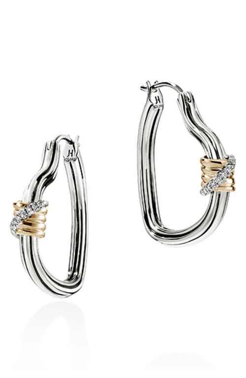 John Hardy Bamboo Collection Heart Hoop Earrings in Silver at Nordstrom