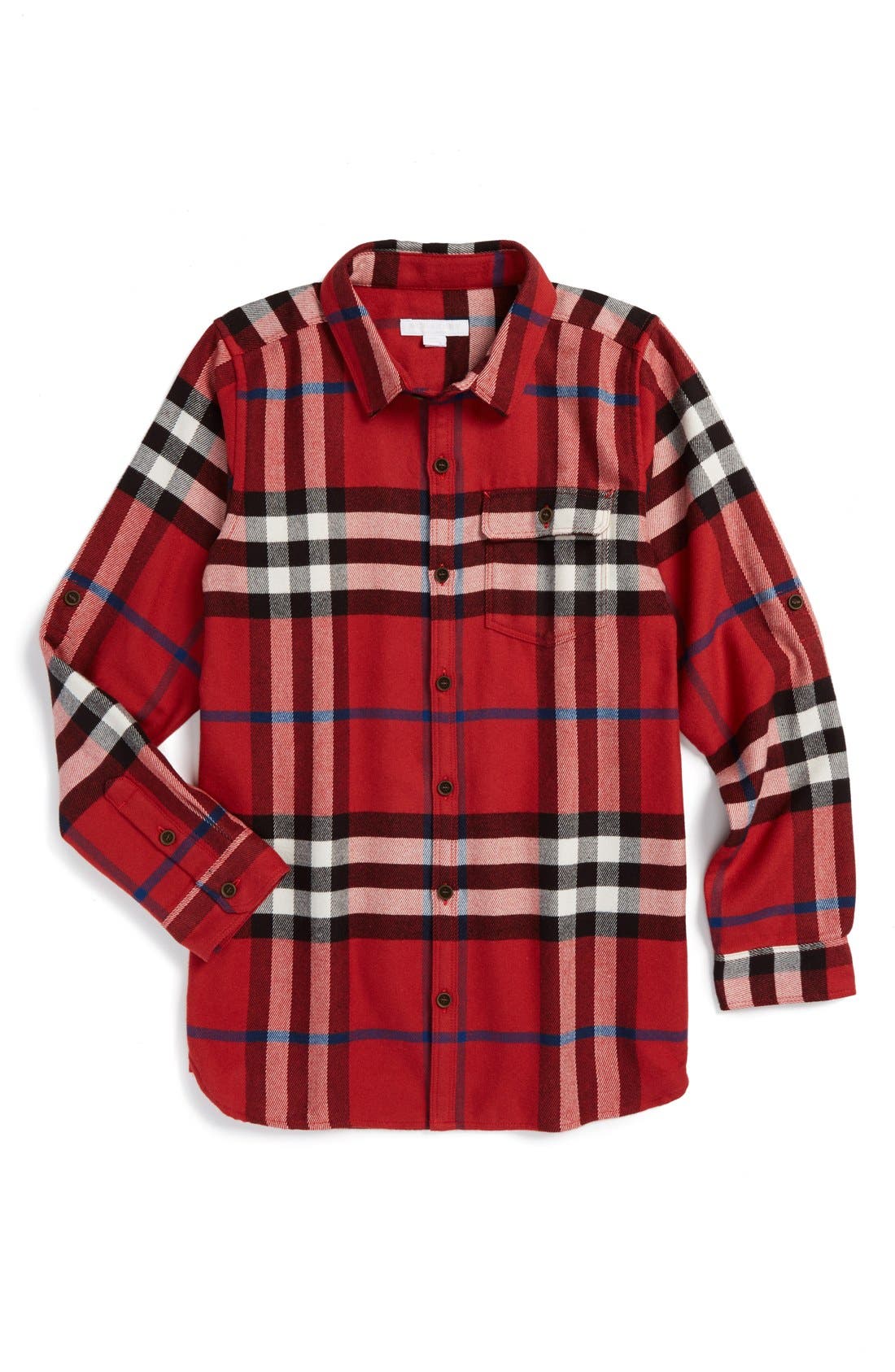 Burberry Check Flannel Woven Sport Shirt (Toddler Boys, Little Boys