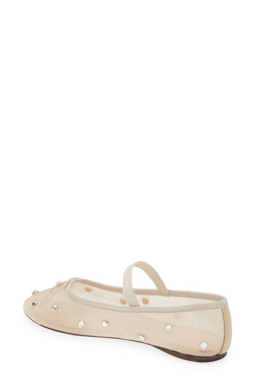 Shop Loeffler Randall Leonie Crystal Embellished Ballet Flat In Cream/crystal