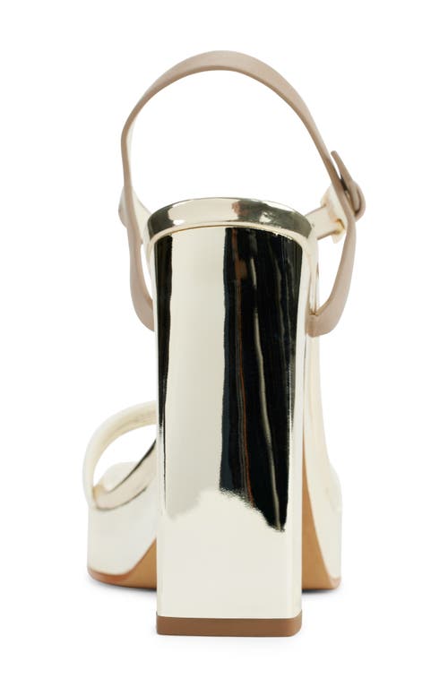 Dkny Maiden Ankle Strap Platform Sandal In Cream/light Toffee