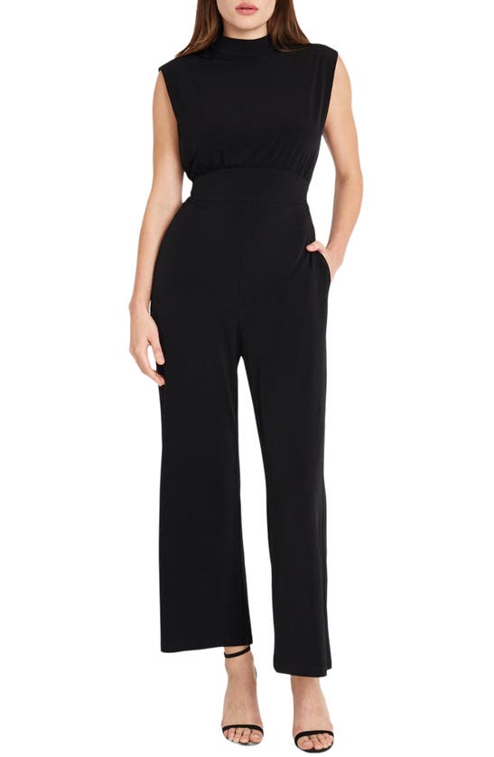 Donna Morgan For Maggy Mock Neck Jumpsuit In Black