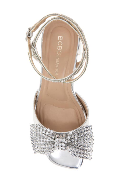 Shop Bcbg Tawny Ankle Strap Sandal In Silver