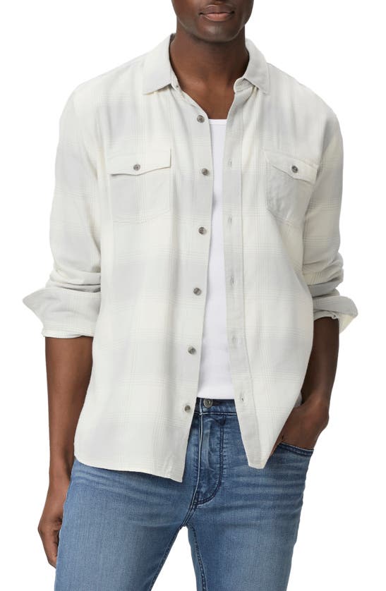 Shop Paige Everett Plaid Flannel Button-up Shirt In Sandy Bluffs