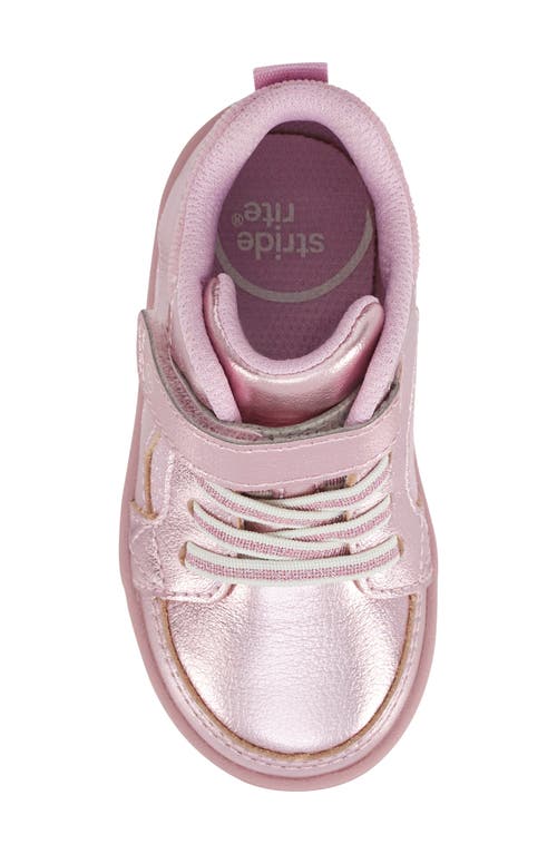 Shop Stride Rite Ames Sneaker In Pink Shimmer