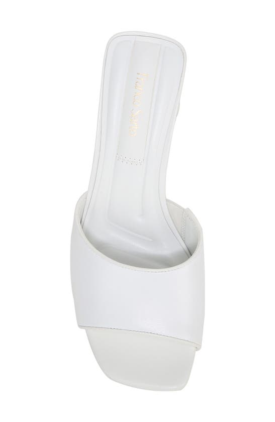 Franco Sarto Linley Womens Leather Slip On Heels In White