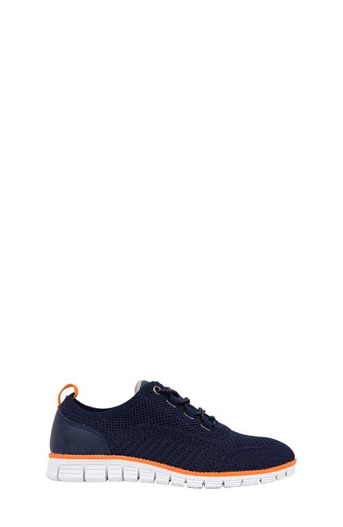 Shop Deer Stags Kids' Status Jr. Knit Sneaker In Navy/orange
