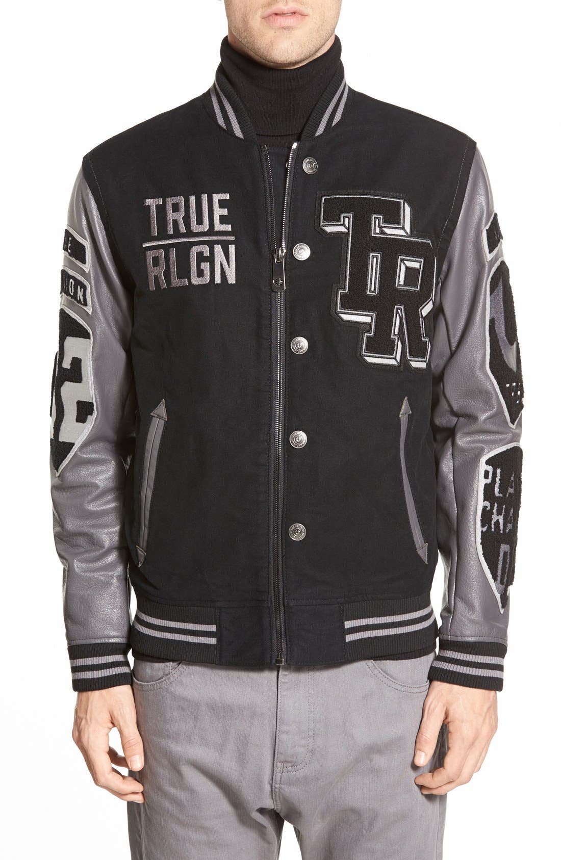 true religion varsity jacket mens