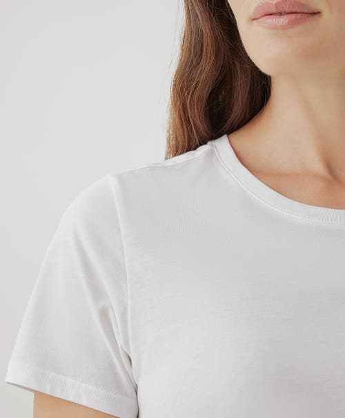 Pact Organic Cotton Softspun Crew Neck Tee In White
