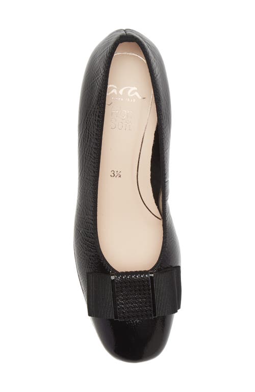 Ara Garnet Suede Pump In Black Vernice/lack/pepitakid