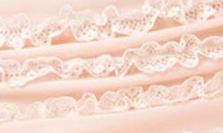 Shop Edikted Izzy Ruffle Lace Miniskirt In Light-pink
