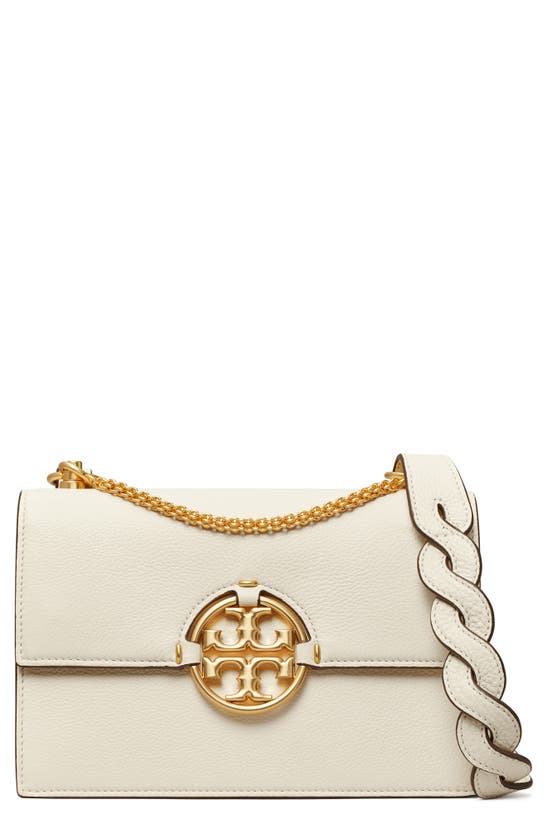 Tory Burch Miller Small Leather Shoulder Bag In New Ivory | ModeSens