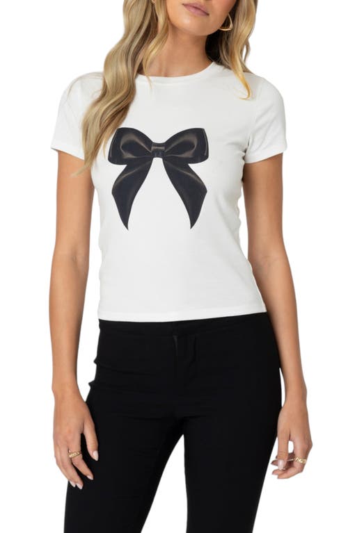 EDIKTED Tied Up Graphic T-Shirt White at Nordstrom,