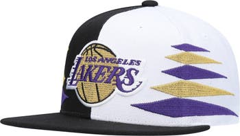 Mitchell & Ness Men's Mitchell & Ness Black/White Los Angeles Lakers  Diamond Cut Snapback Hat