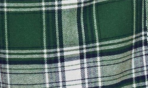 Shop Eberjey Plaid Cotton Flannel Pajamas In Tartan Plaid Forest Green