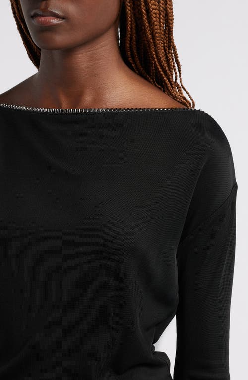 Shop Rag & Bone Gwenyth Long Sleeve Knit Top In Black