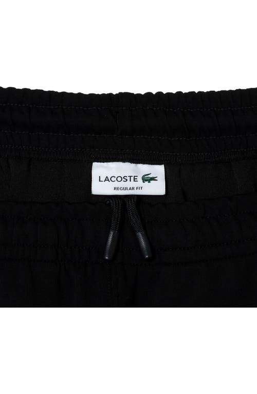 Shop Lacoste Knit Track Pants In Noir/limeira