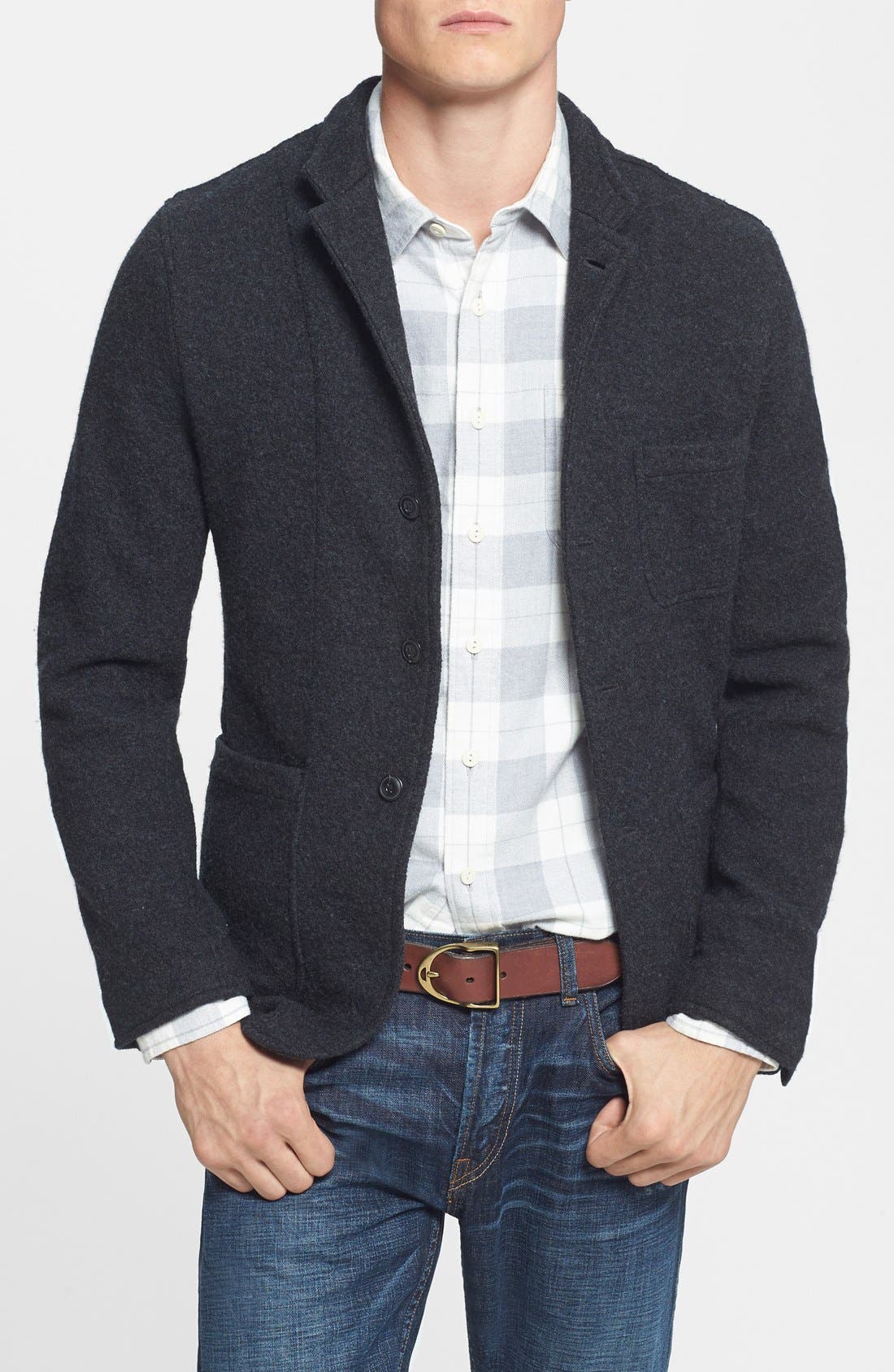 Grayers Boiled Wool Knit Blazer Nordstrom