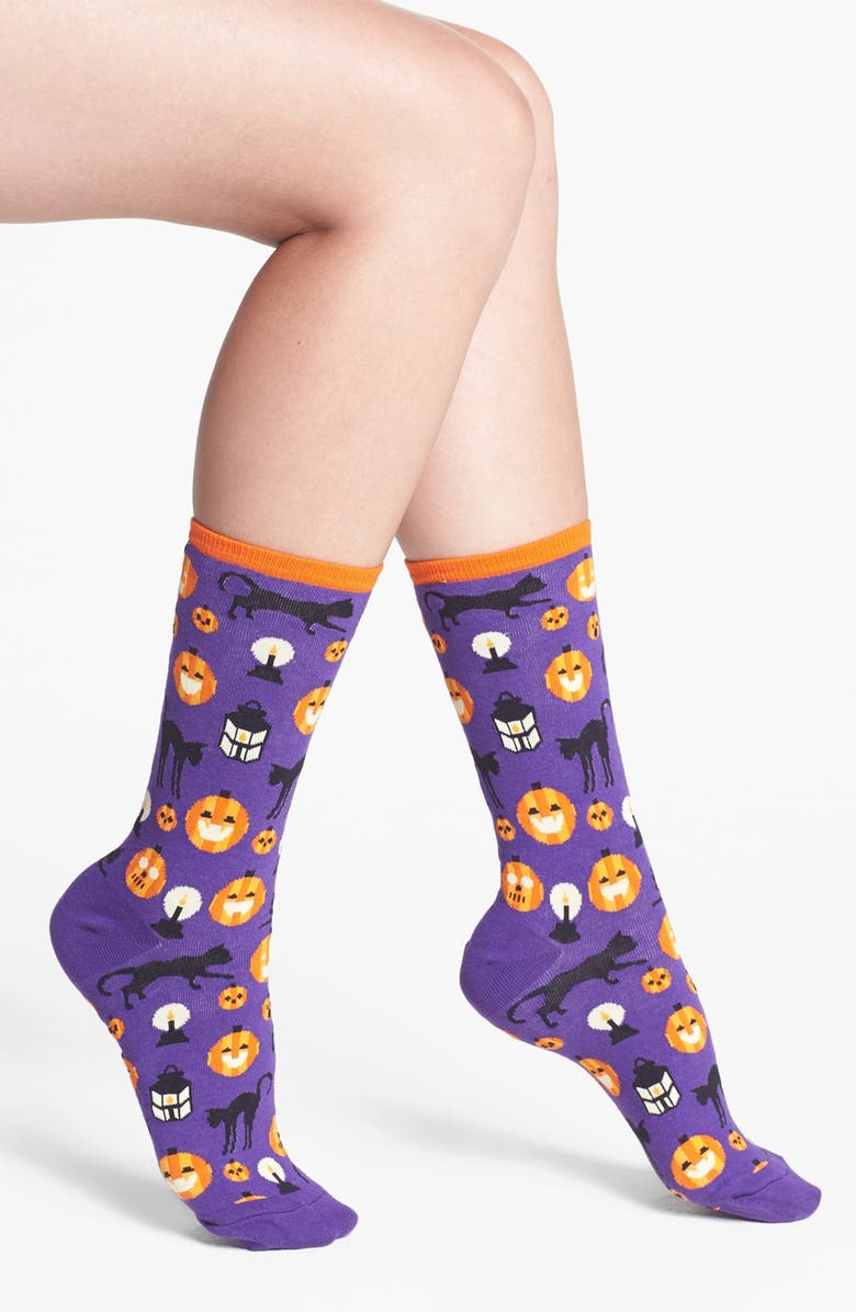 Hot Sox Cats Jack O Lanterns Crew Socks 3 For 15 Nordstrom