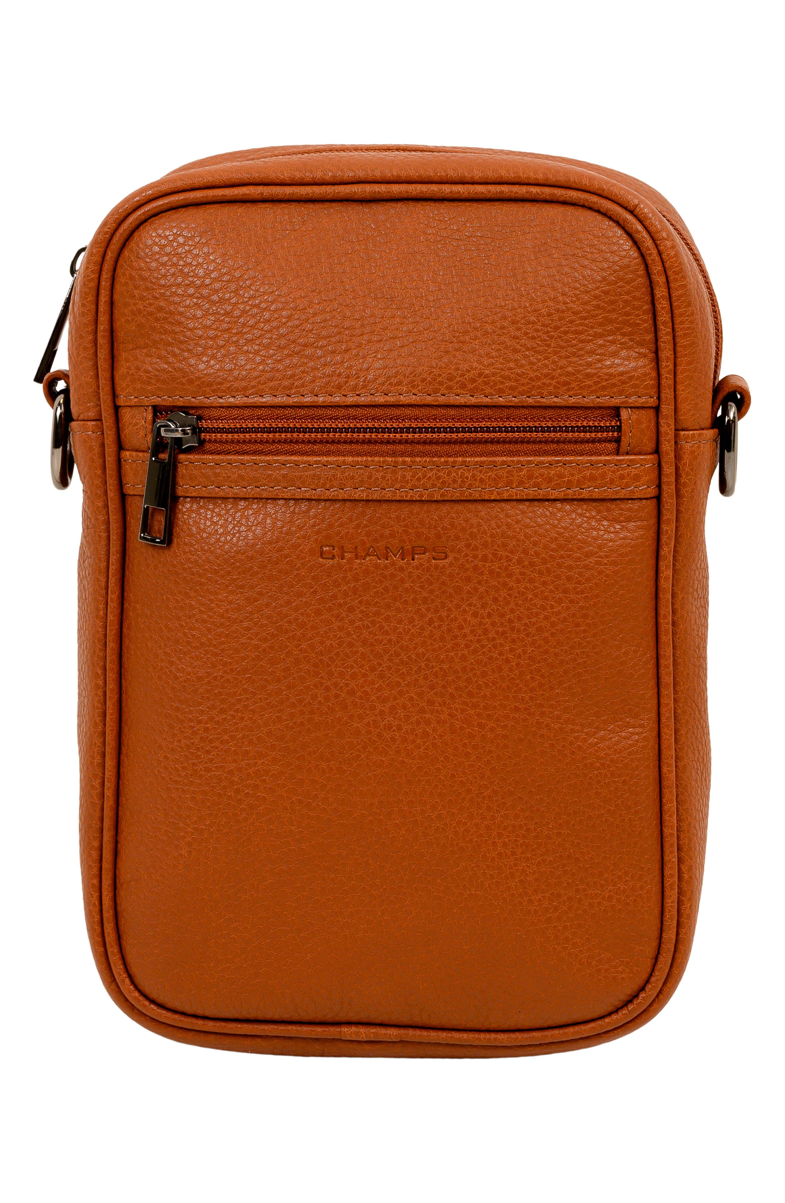 CHAMPS Onyx Leather Vertical Crossbody Bag Nordstromrack