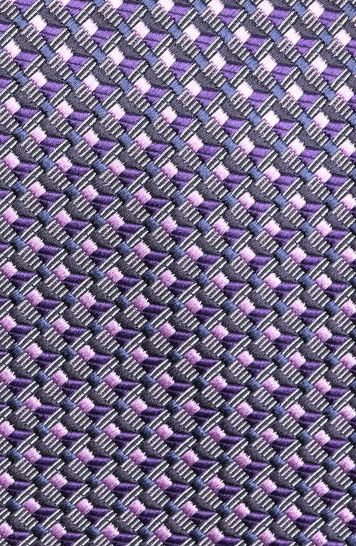 Shop Brioni Geometric Silk Tie In Purple