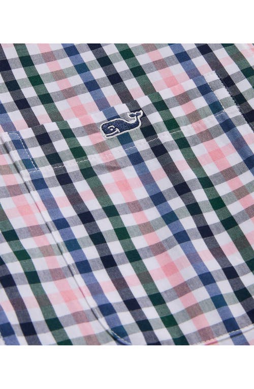 Vineyard Vines Classic Fit Tattersall Poplin Button-down Shirt In Palm Beach