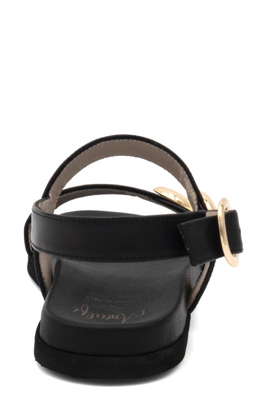 Shop Amalfi By Rangoni Bargino Slingback Sandal In Black Savana Gold Hardware