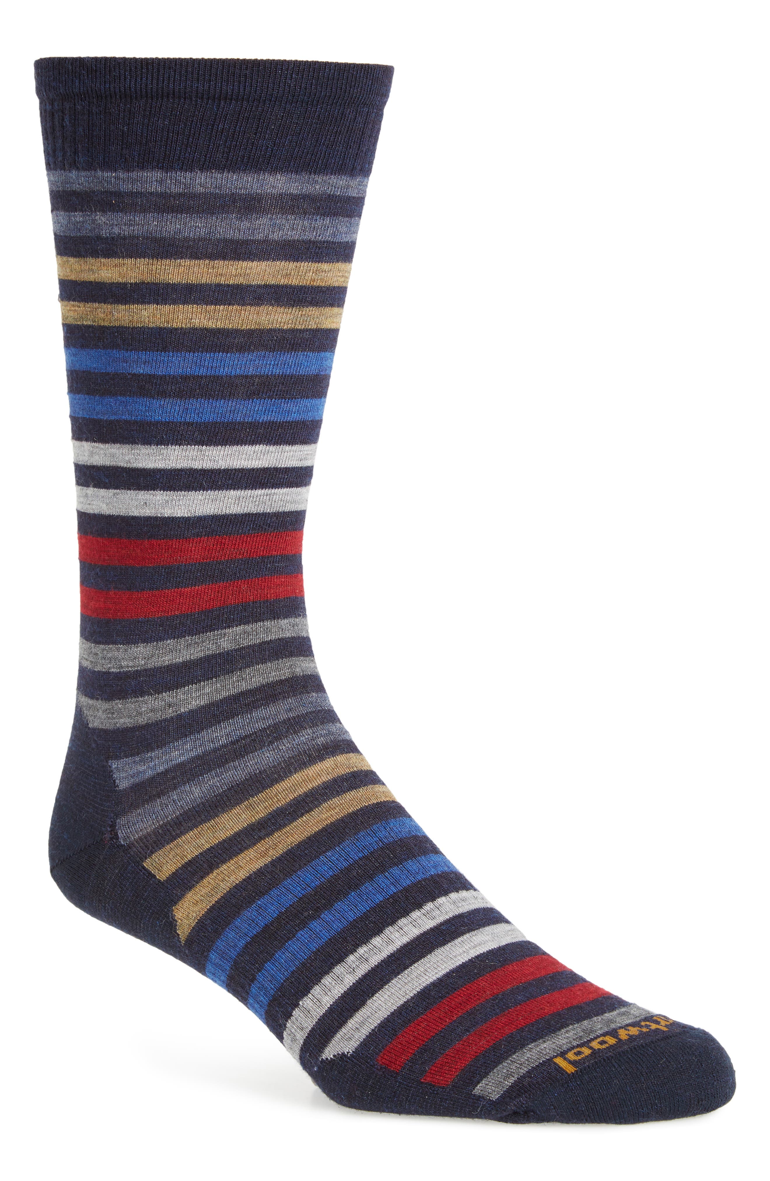 UPC 192363166094 product image for Men's Smartwool Spruce Street Merino Wool Blend Socks, Size Large - Blue | upcitemdb.com