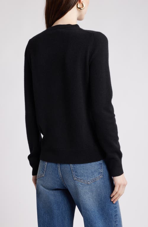 Nordstrom Crewneck Cashmere Sweater In Black Rock