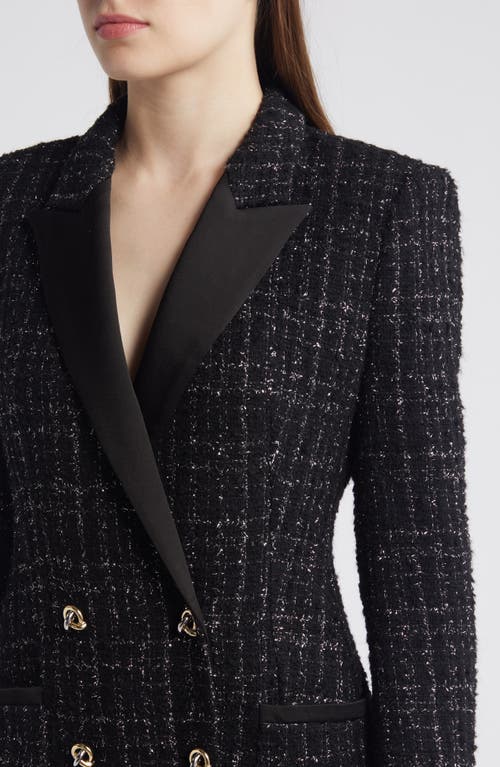 HUGO BOSS BOSS DANSIAN TWEED LONG SLEEVE MINIDRESS