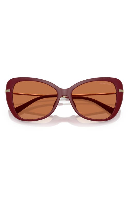 Michael Kors 56mm Butterfly Sunglasses In Red